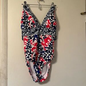 venus halter top two tone one piece